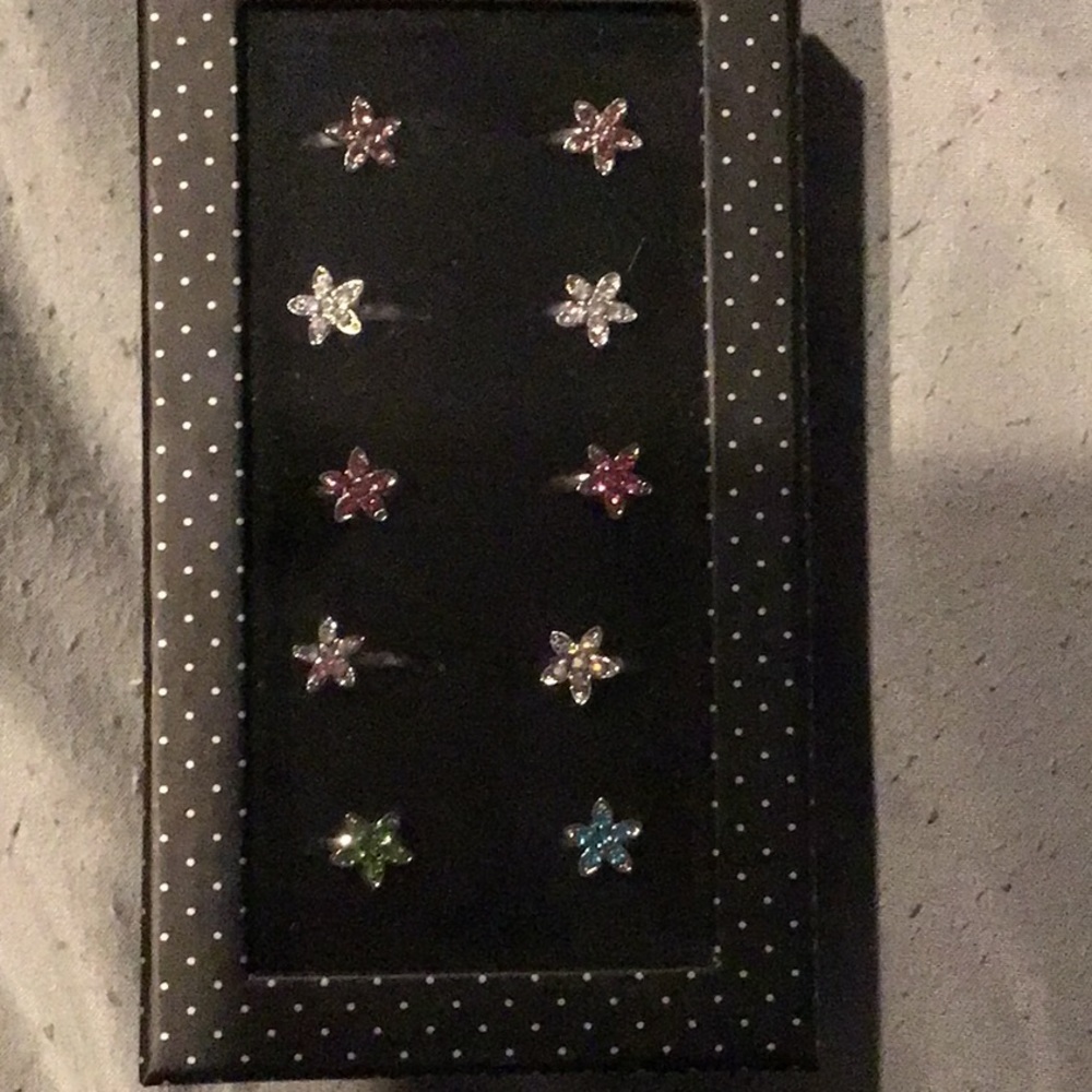 10 Adjustable Little Girls Rings